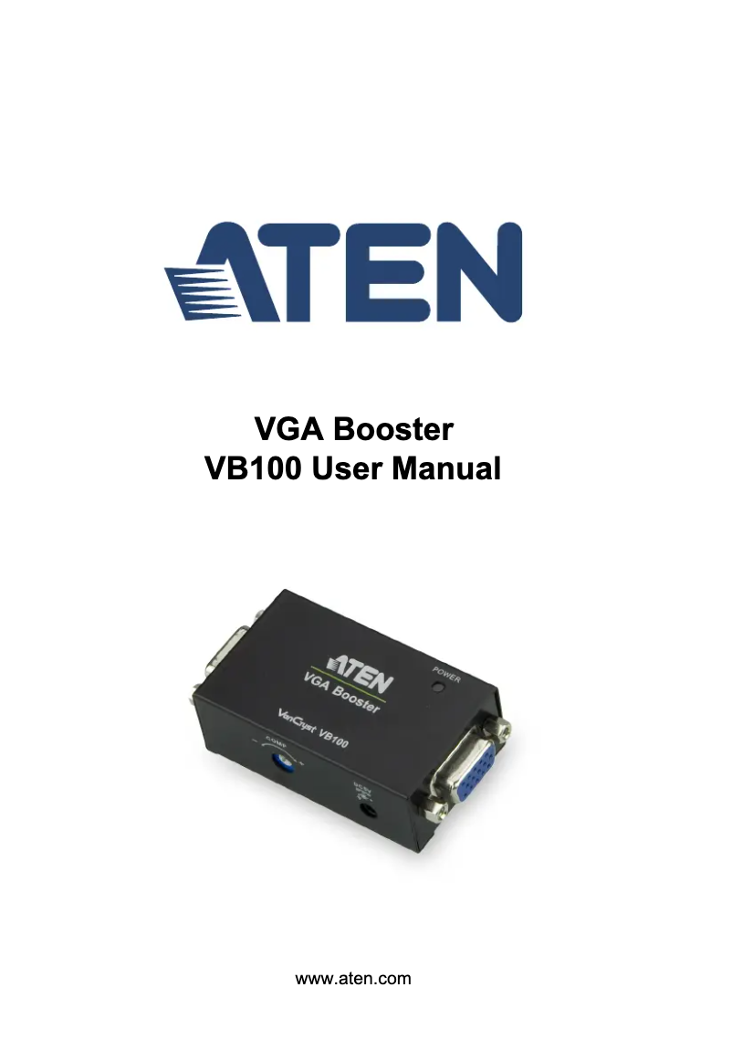 Image de la première page du manuel de l'appareil VB100