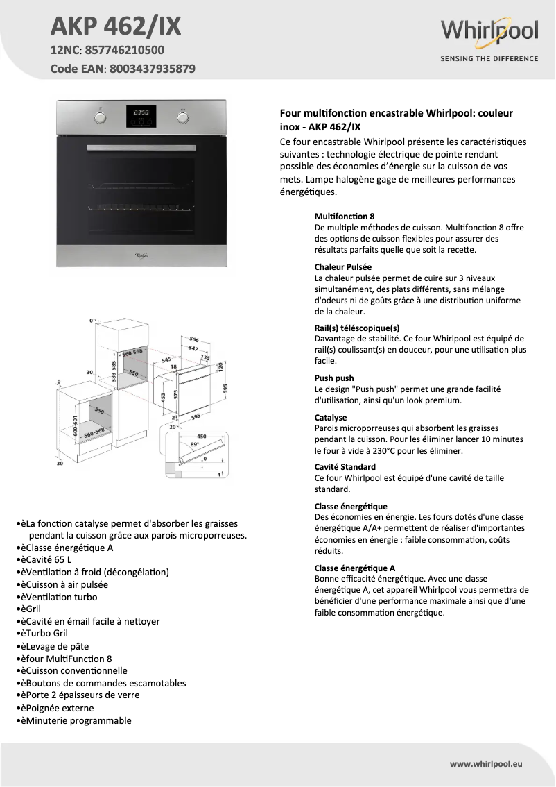 Image de la première page du manuel de l'appareil AKP 462/IX