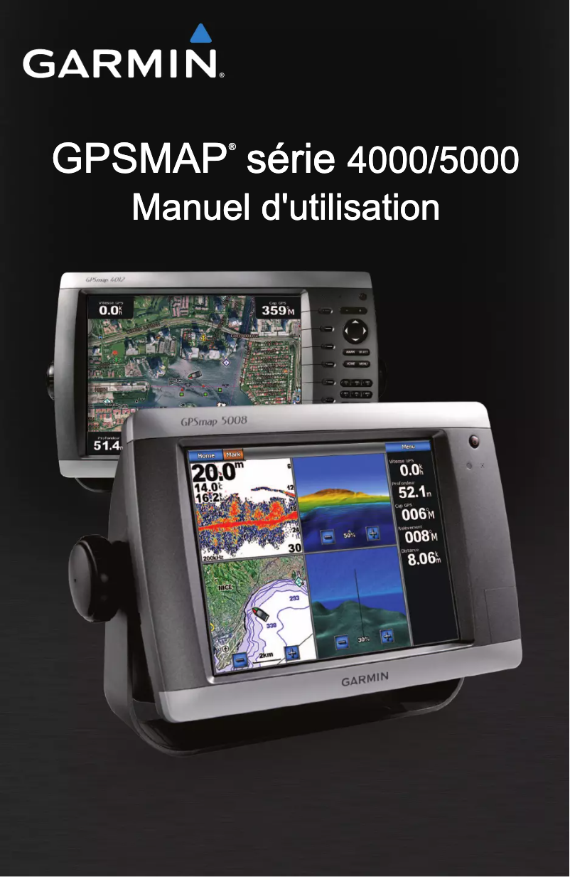 First page image of the manual for GPSMAP 5008