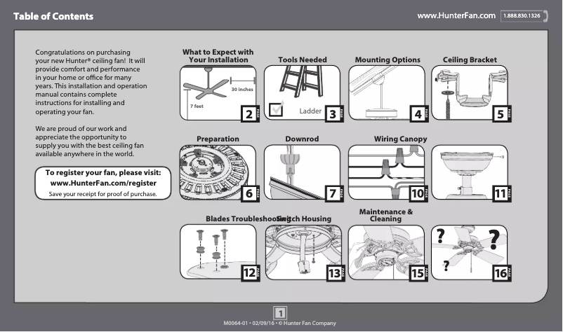 Page 1 of the manual User Manual Hunter Markham 54109