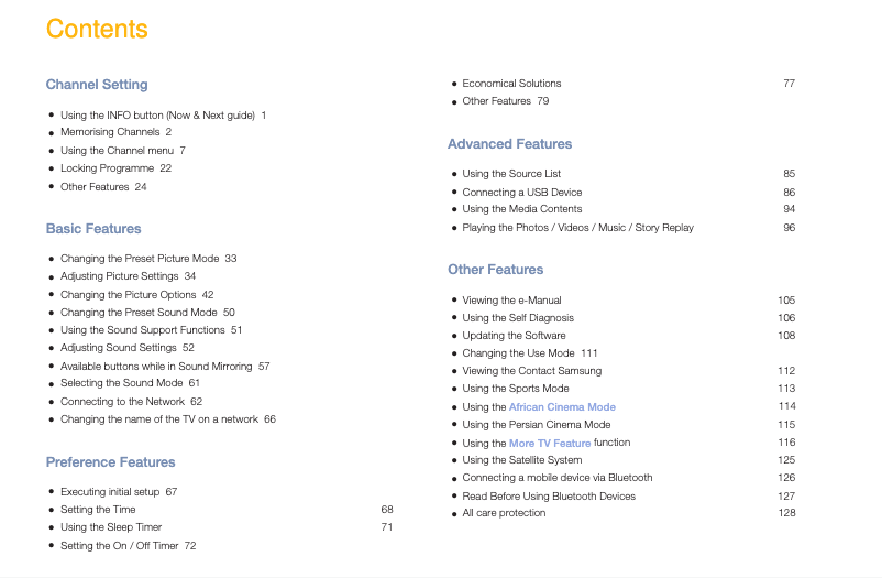 First page image of the manual for UA43M5100DK