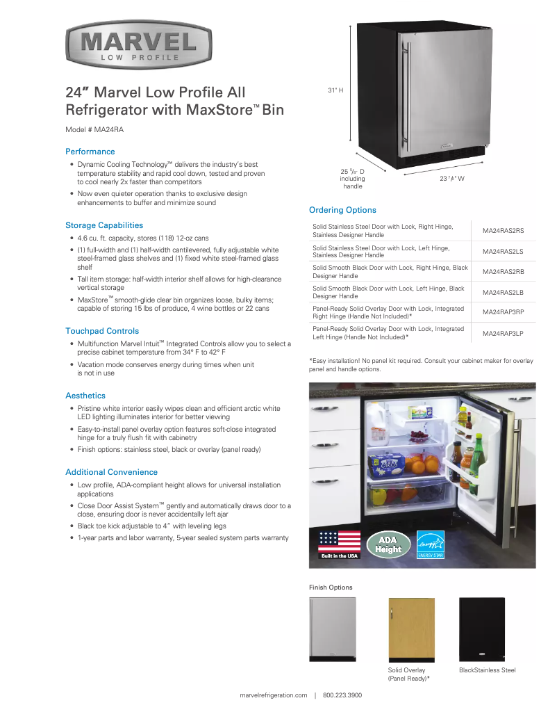 First page image of the manual for Professional MA24RA3L