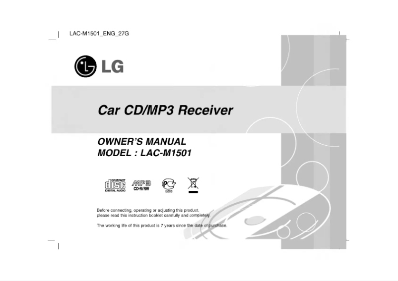First page image of the manual for LAC-M1501