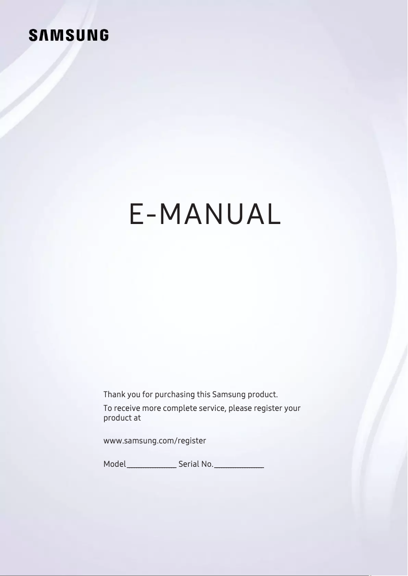First page image of the manual for UA78KU7500WXXY