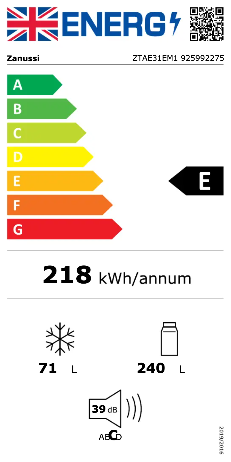 First page image of the manual for ZTAE31EM1