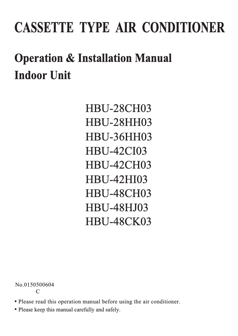 Page 1 of the manual User Manual Haier HBU-48CH03