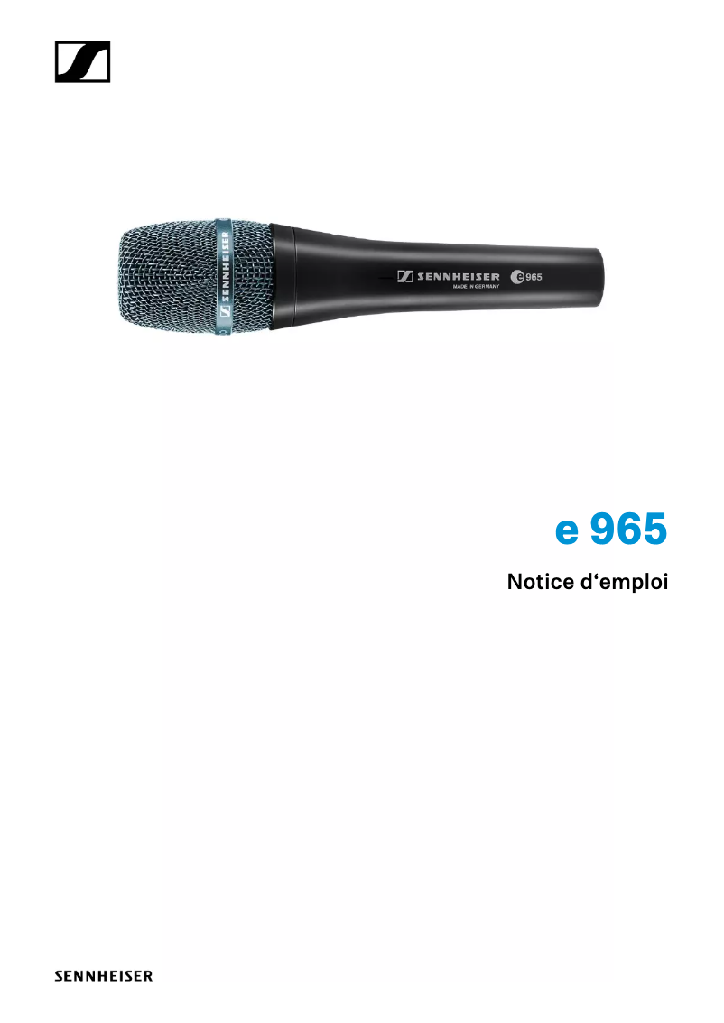 First page image of the manual for e965