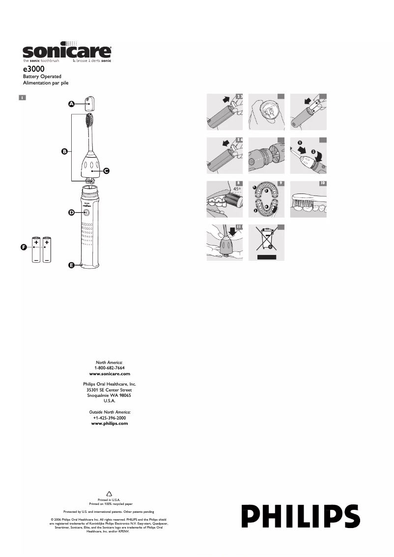 First page image of the manual for Sonicare Xtreme HX3351