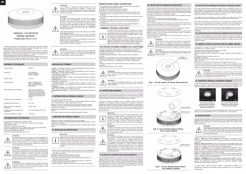 Page 1 of the manual User Manual Fibaro Smoke Sensor