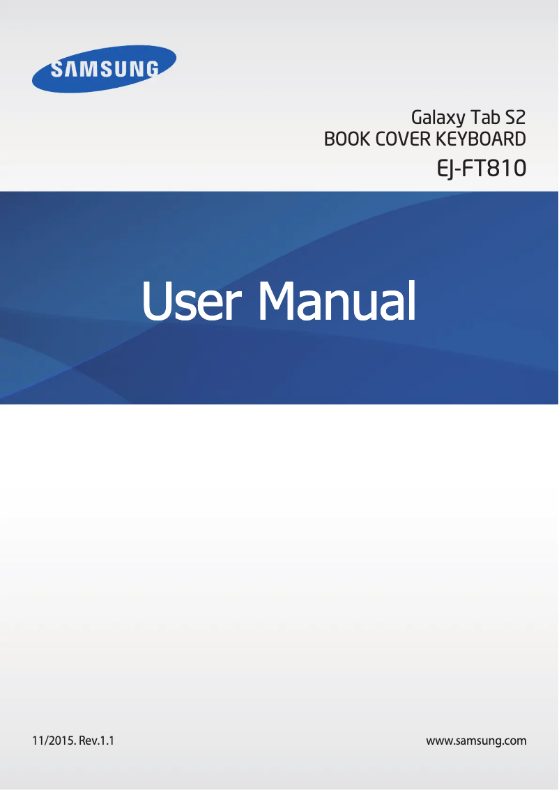 Page 1 of the manual User Manual Samsung EJ-FT810UWE