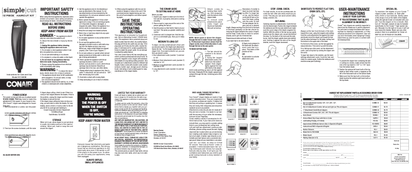 Page 1 of the manual User Manual Conair HC108RGB