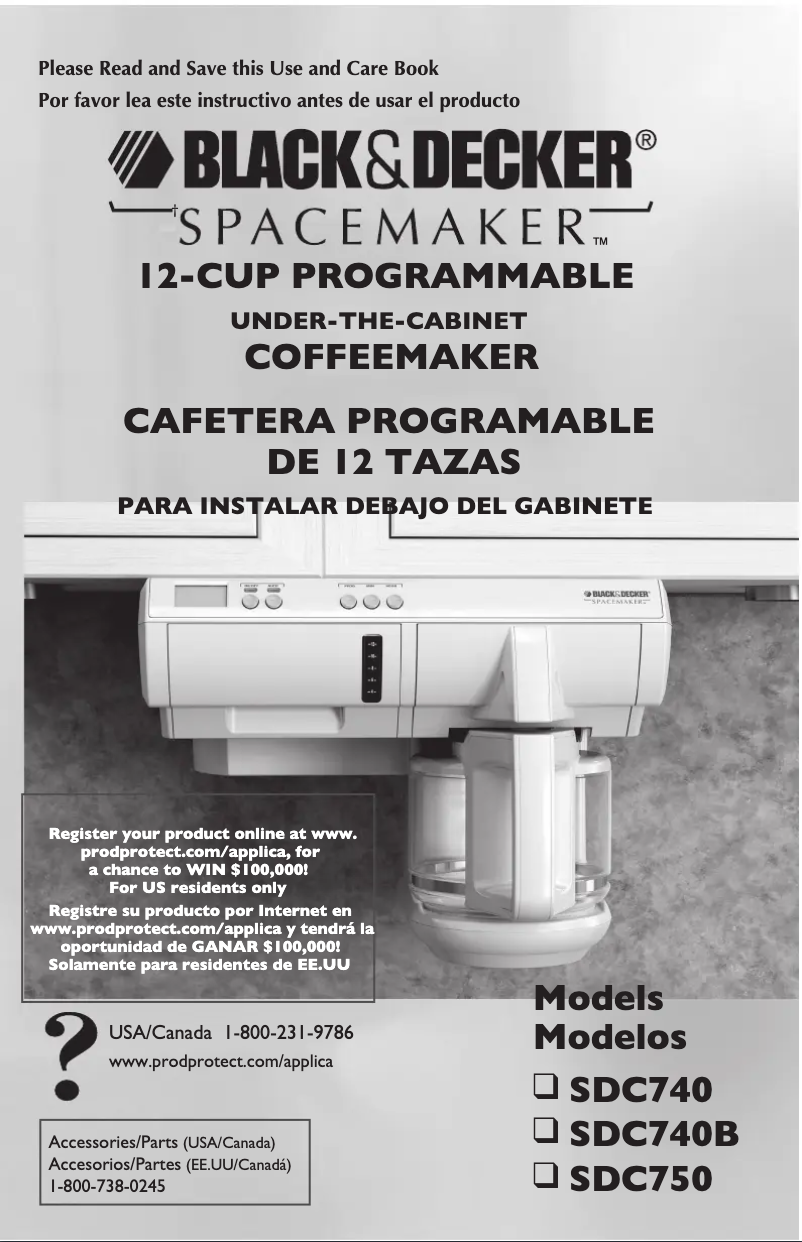 First page image of the manual for SDC750