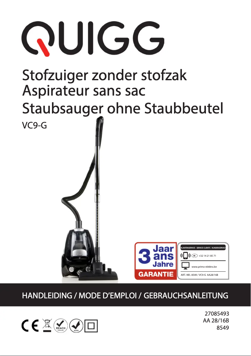 First page image of the manual for VC9