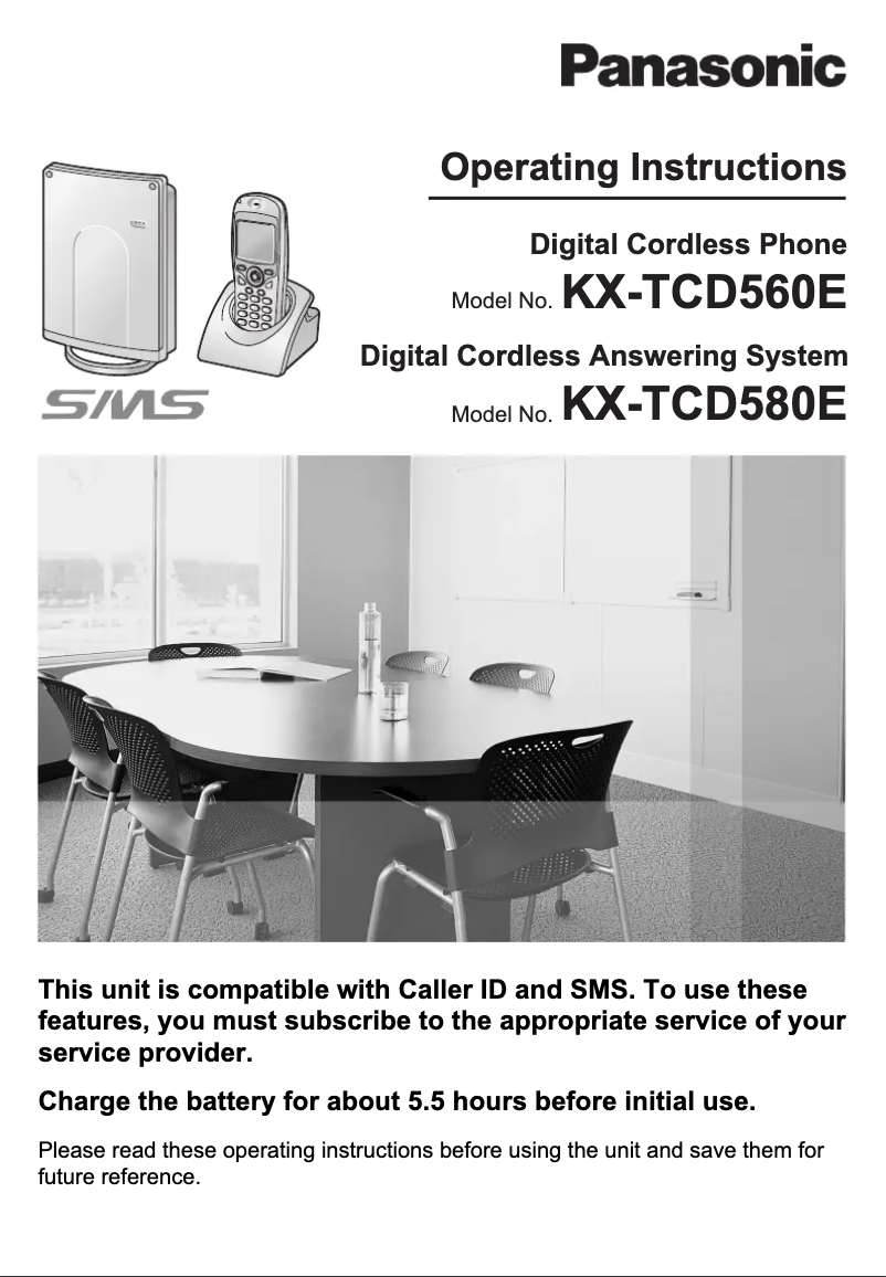 First page image of the manual for KX-TCD580