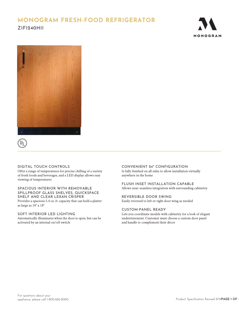 First page image of the manual for ZIFI240HII