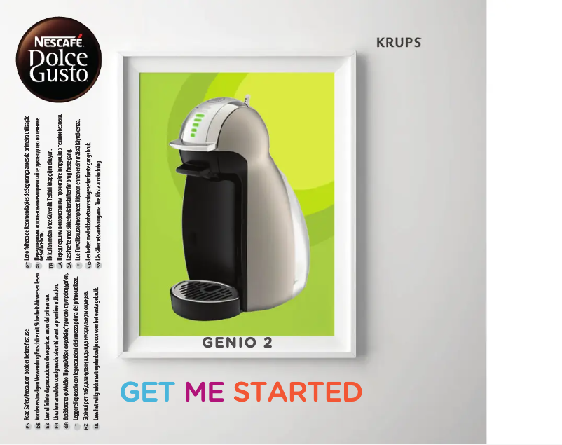 Page 1 of the manual User Manual Krups Nescafé Dolce Gusto Genio KP1605