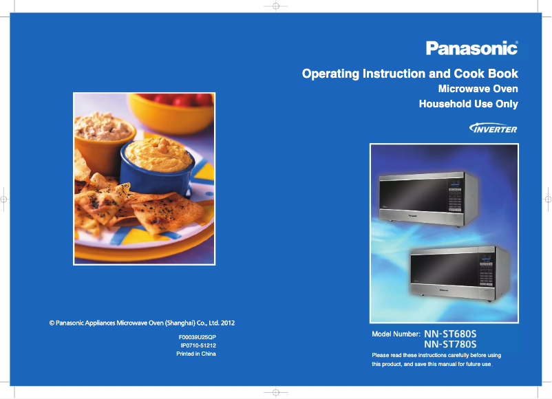 First page image of the manual for NN-ST780S