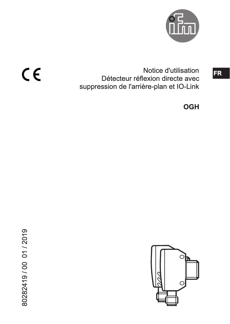 Page 1 of the manual User Manual IFM OGH282
