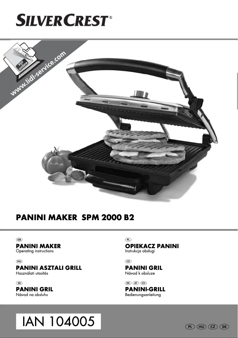 First page image of the manual for SPM 2000 B2