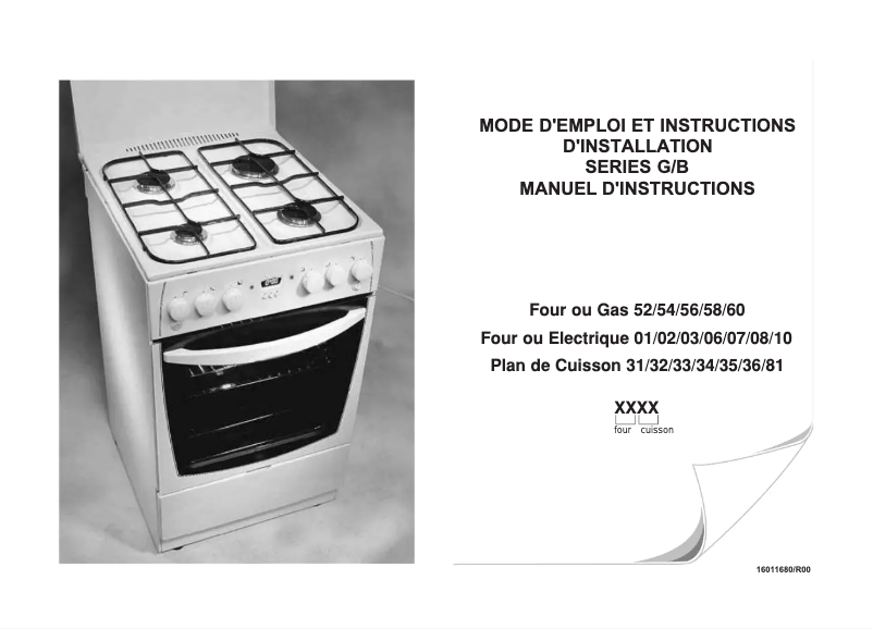 First page image of the manual for B52312F01
