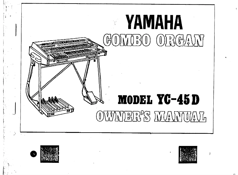 First page image of the manual for YC-45D