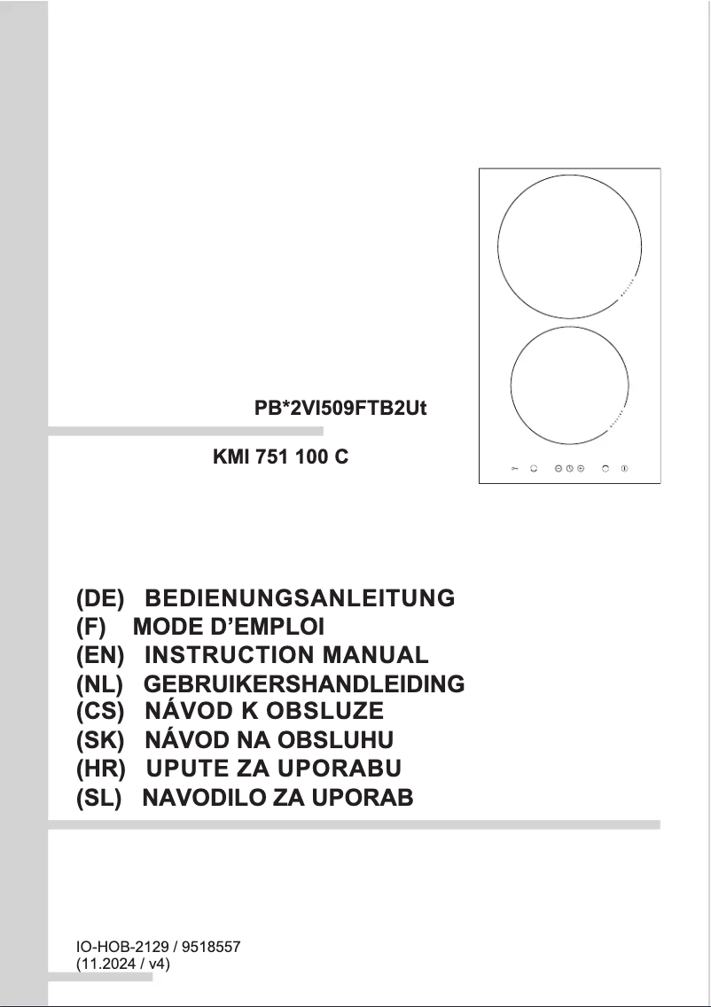 Page 1 of the manual User Manual Amica KMI 751 100 C
