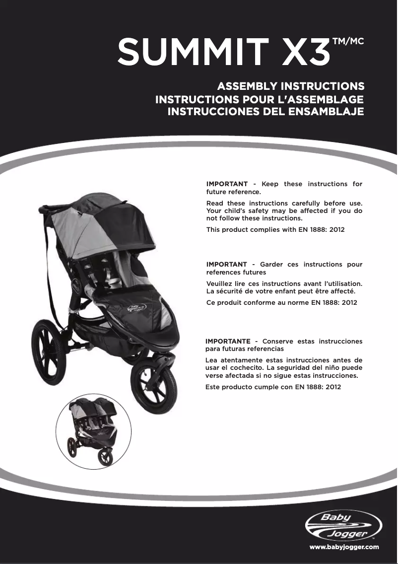 Page 1 of the manual User Manual Baby Jogger Summit X3