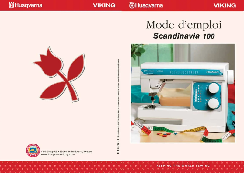 Page 1 of the manual User Manual Husqvarna-Viking Scandinavia 100