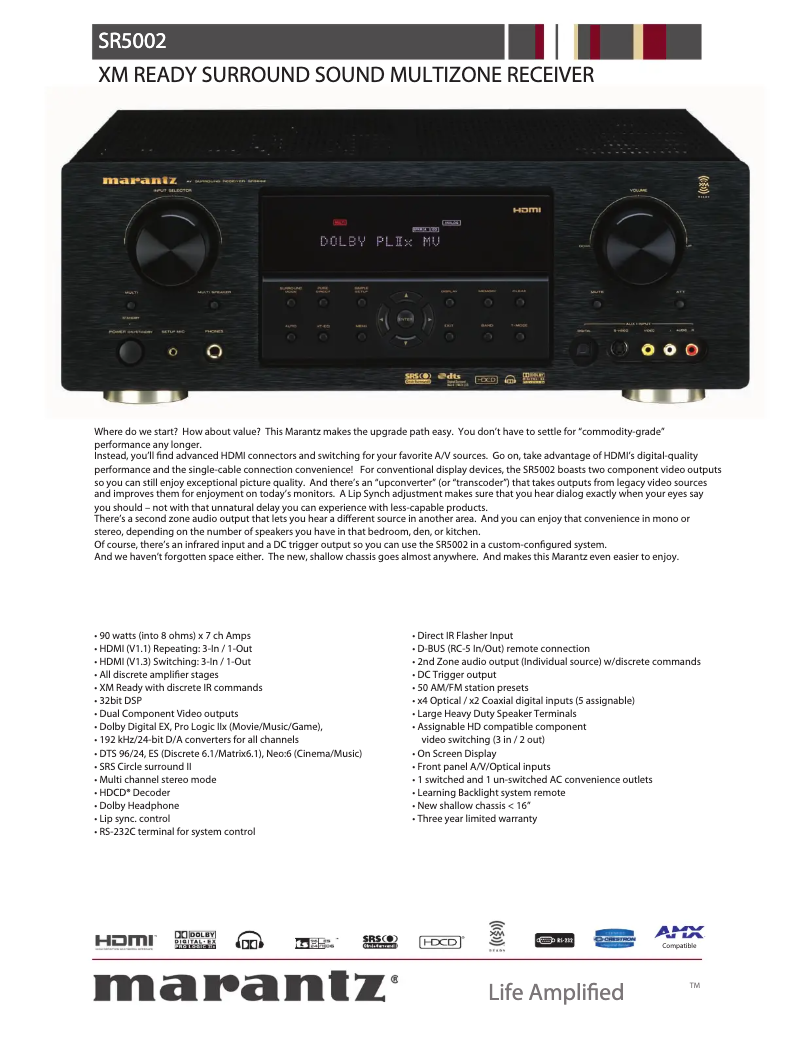 First page image of the manual for SR5002