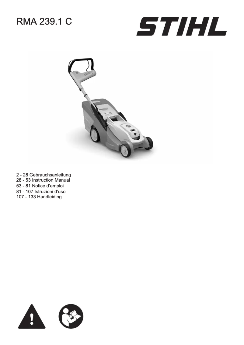 Page 1 of the manual User Manual Stihl RMA 239.1 C