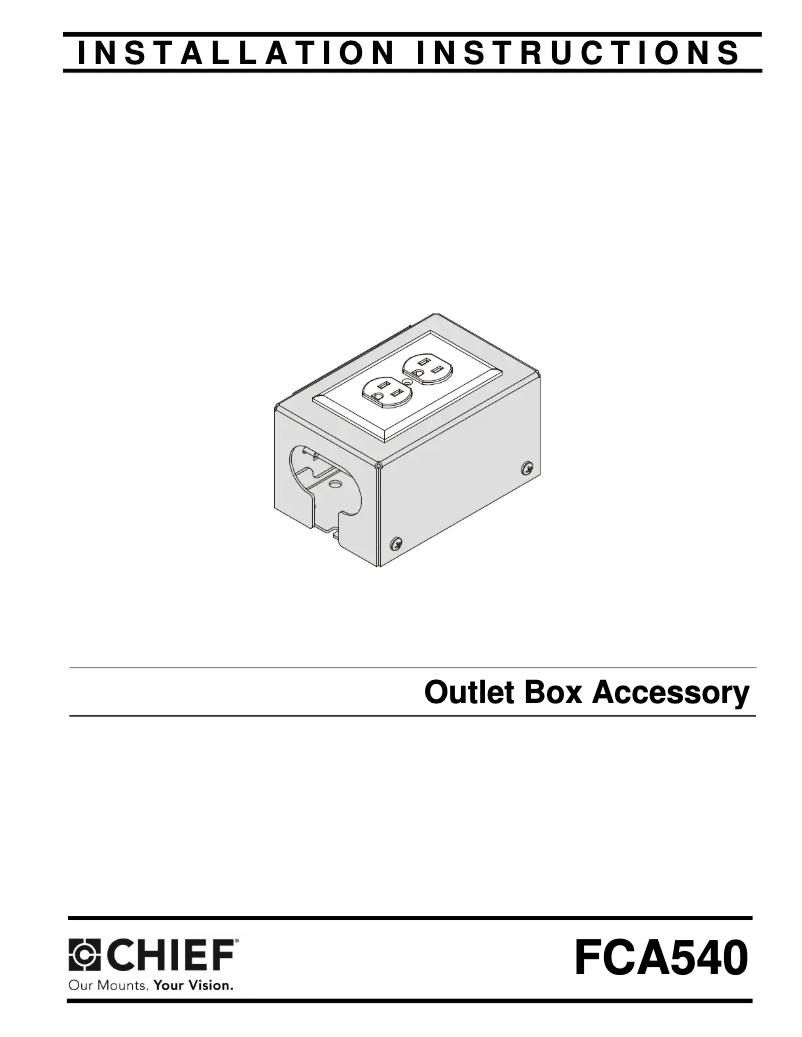 First page image of the manual for FCA540