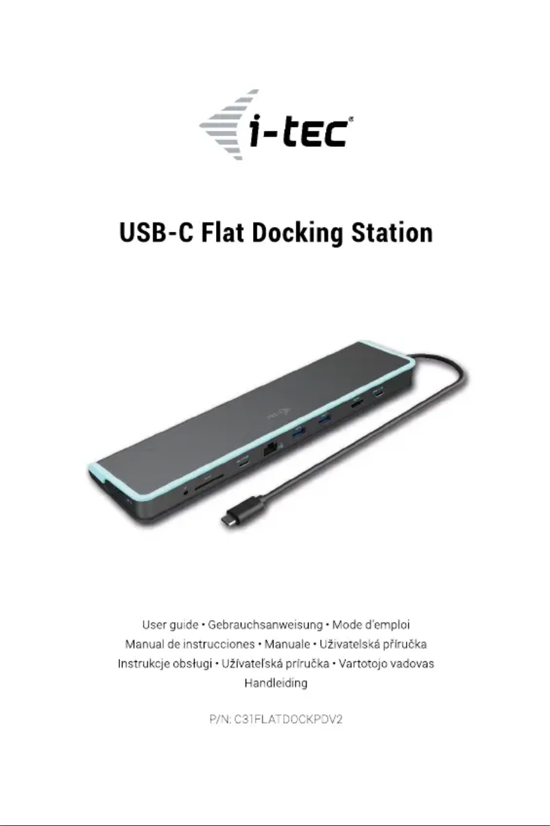 Page 1 of the manual User Manual i-TEC C31FLATDOCKPDV2