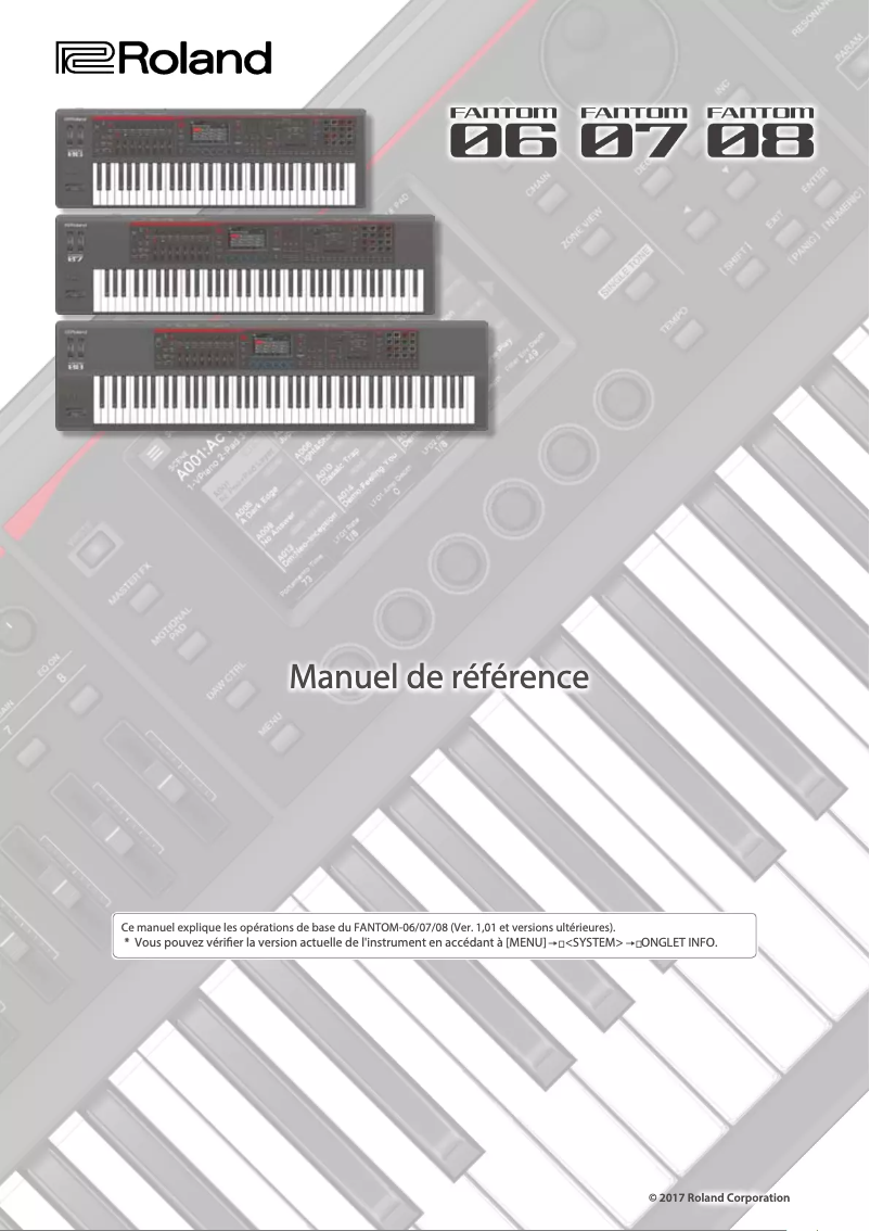 Page 1 of the manual User Manual Roland FANTOM-08