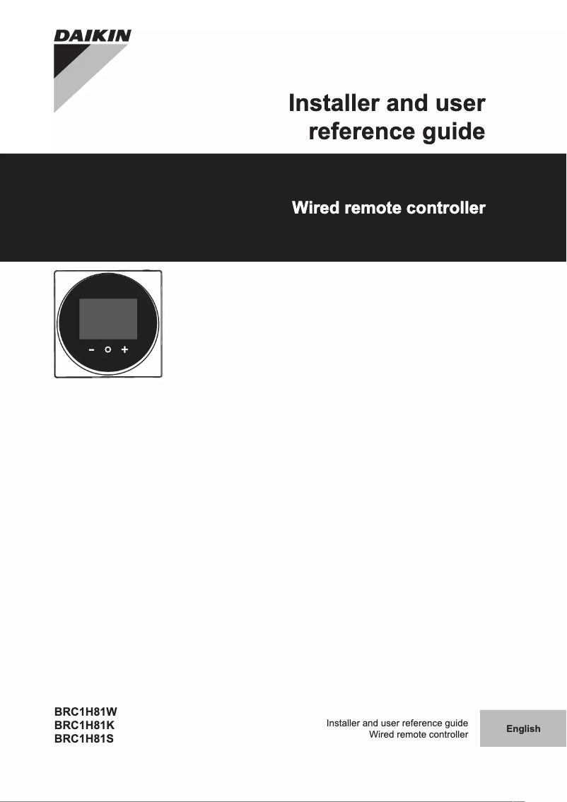 First page image of the manual for BRC1H81W