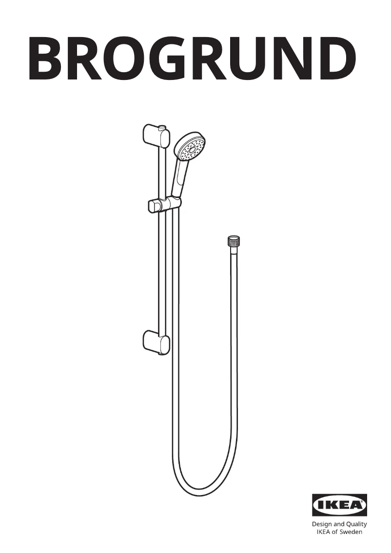 Page 1 de la notice Manuel utilisateur Ikea BROGRUND 604.968.80