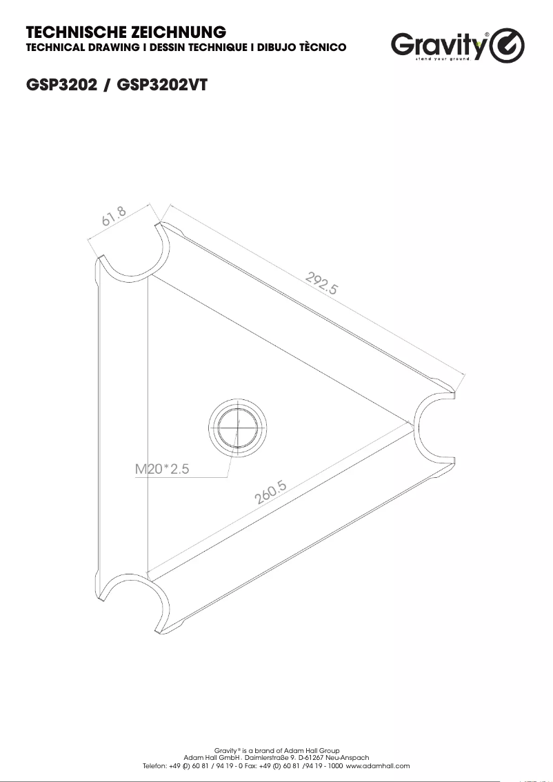 First page image of the manual for SP 3202 VT