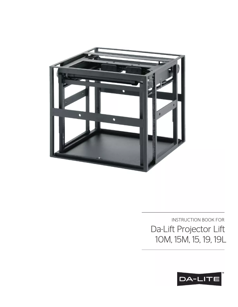 Page 1 of the manual User Manual Da-Lite Da-Lift 15M 89059WHT