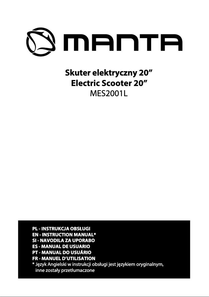 First page image of the manual for MES2001L