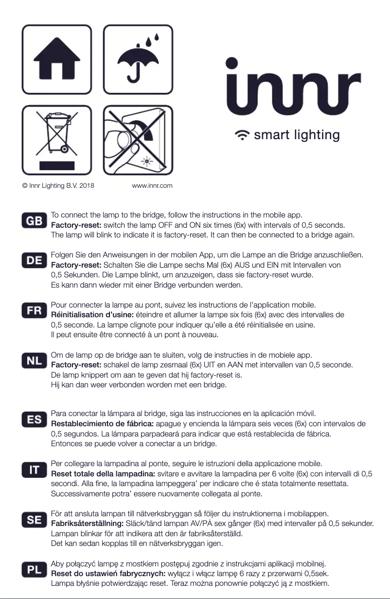 Page 1 of the manual User Manual Innr RB 248 T-2