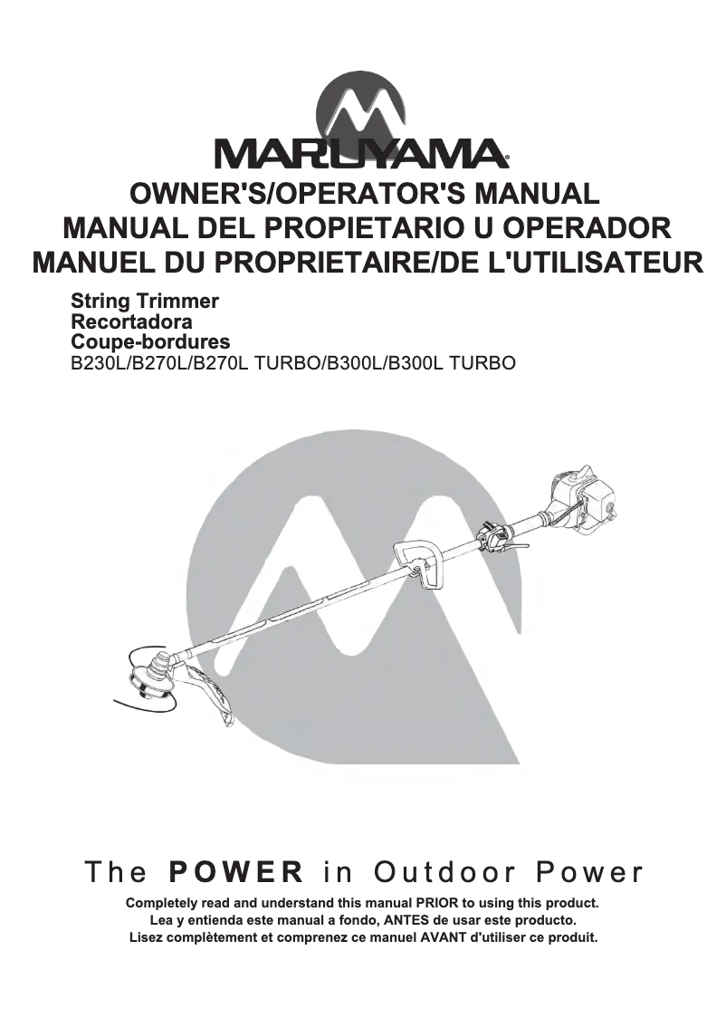 First page image of the manual for B270L