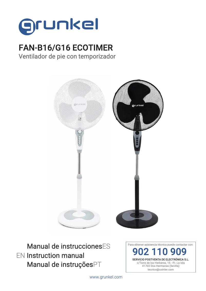 First page image of the manual for FAN-N16 ECOTIMER