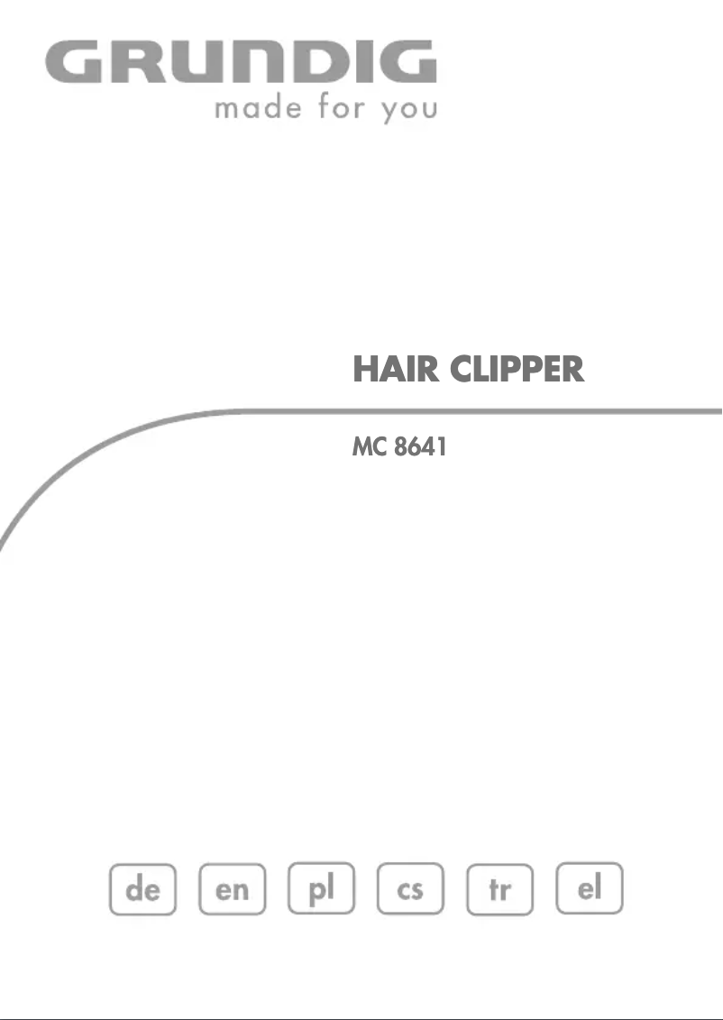 First page image of the manual for MC 8641