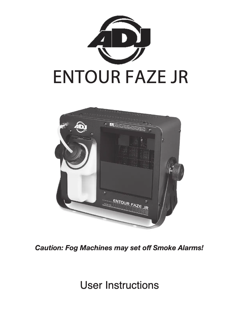 First page image of the manual for Entour Faze Jr