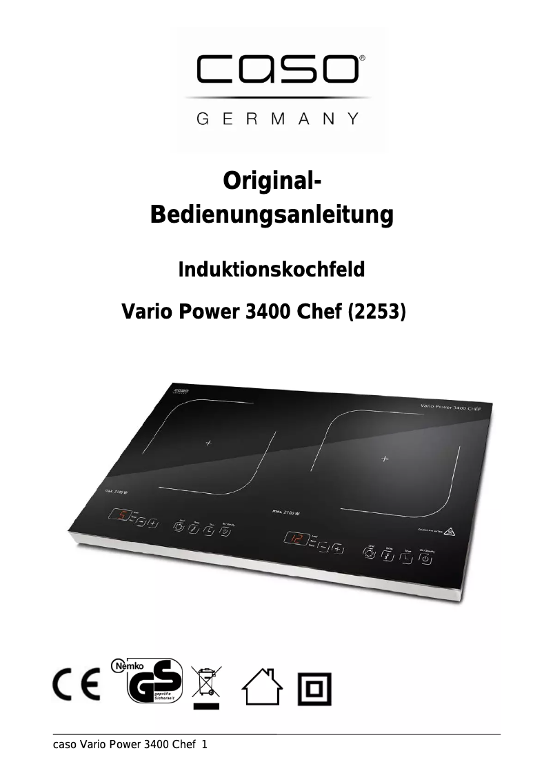 First page image of the manual for Vario Power 3400 Chef
