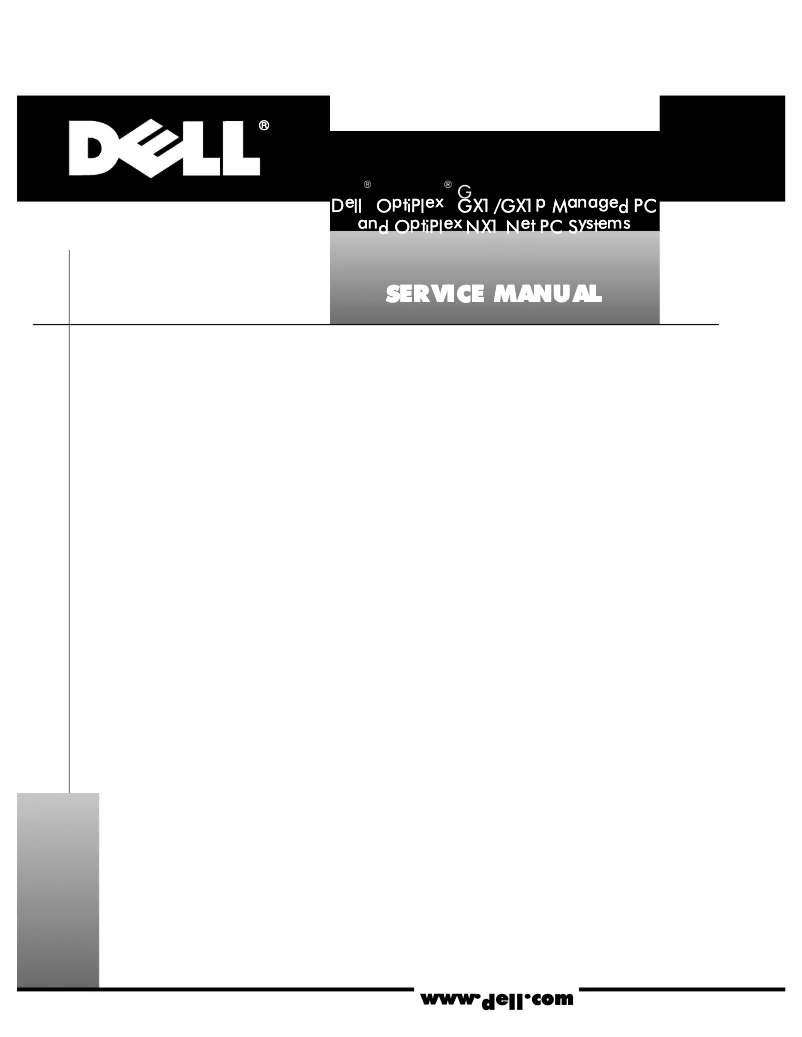 Page 1 of the manual User Manual Dell OptiPlex GX1p
