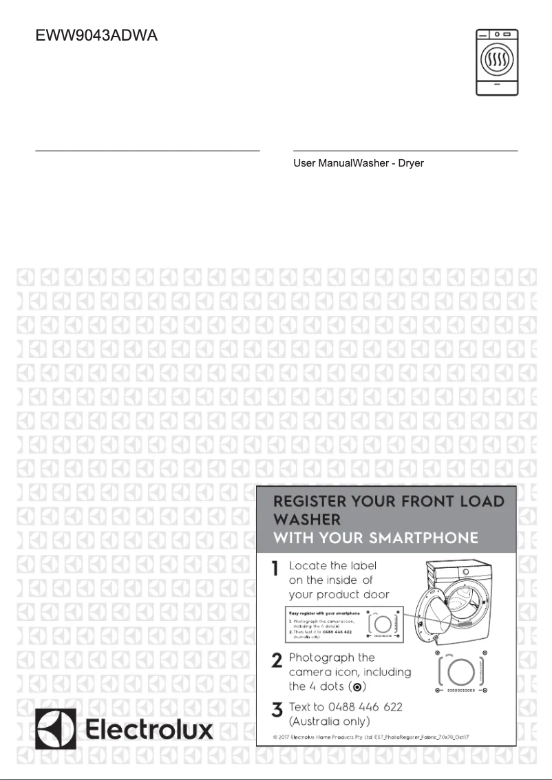 Page 1 of the manual User Manual Electrolux EWW9043ADWA