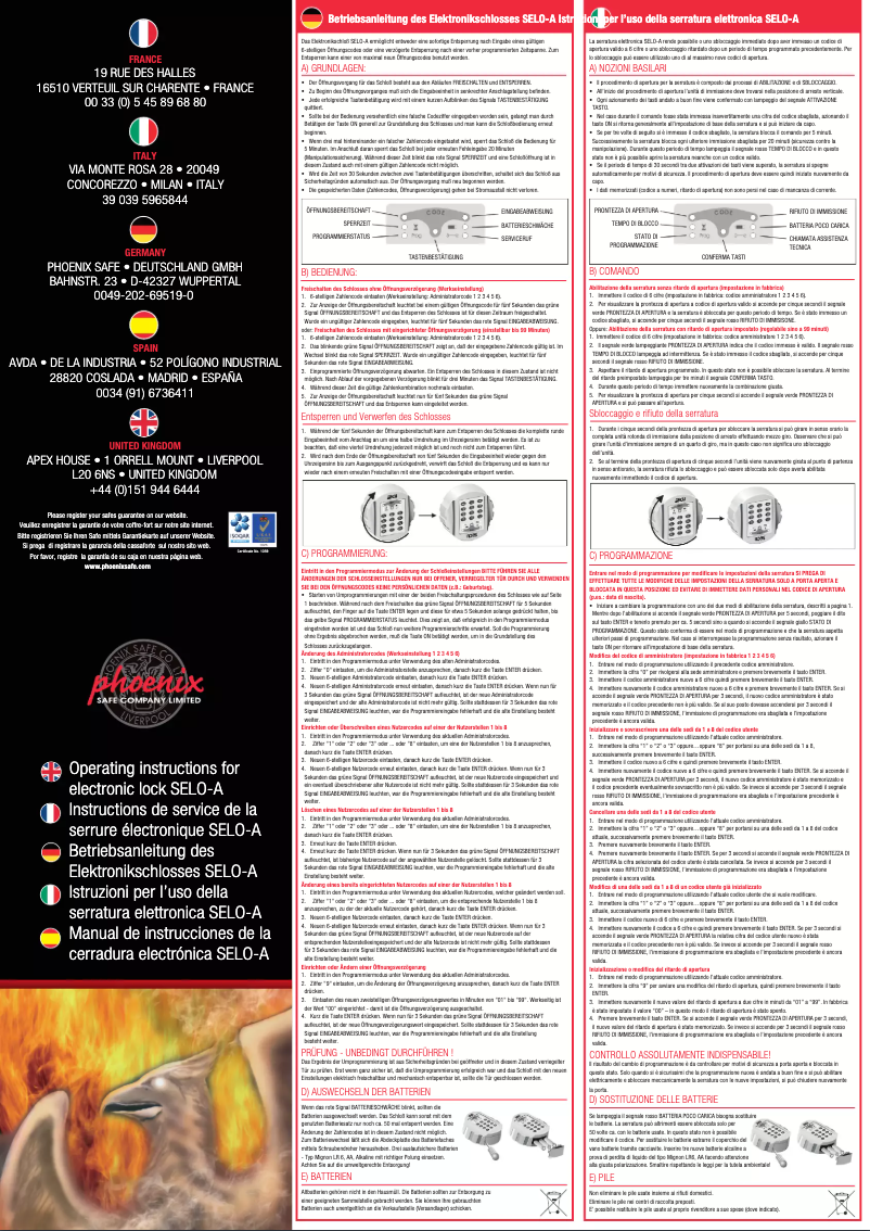 First page image of the manual for HS1091ED