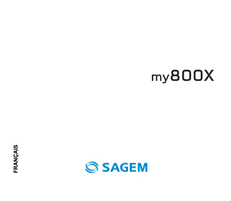 First page image of the manual for my800X