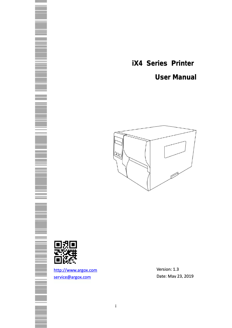 First page image of the manual for IX4-250