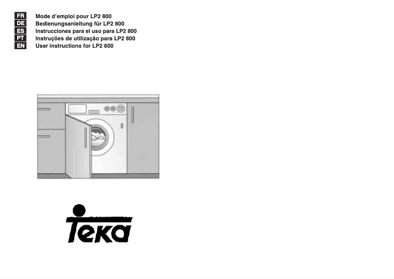 Page 1 of the manual User Manual Teka LP2 800